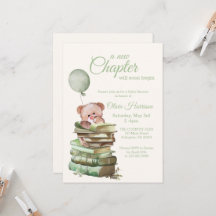 Ett nytt kapitel Baby Shower Inbjudan – Saga