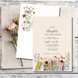 Ett nytt kapitel-babyskor inbjudningar