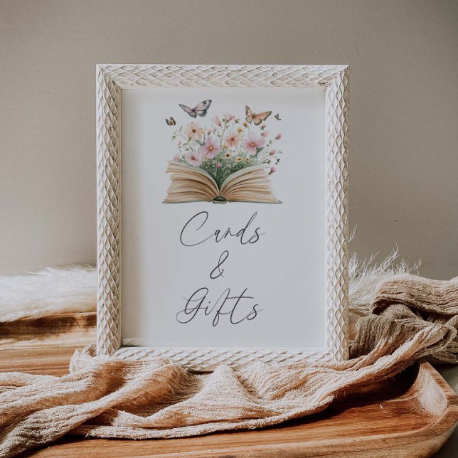 Ett nytt kapitel-babyvykort och presentkort poster (Skapare uppladdad)