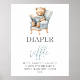 Ett nytt kapitel - bebisdusch Diaper Raffle-skylt Poster