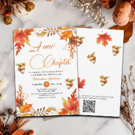 Ett nytt kapitel Boho-Blommigt QR-kodMöhippa Inbjudningar