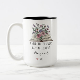 Ett nytt kapitel börjar Anpassningsbarna Blommigt Två-Tonad Mugg