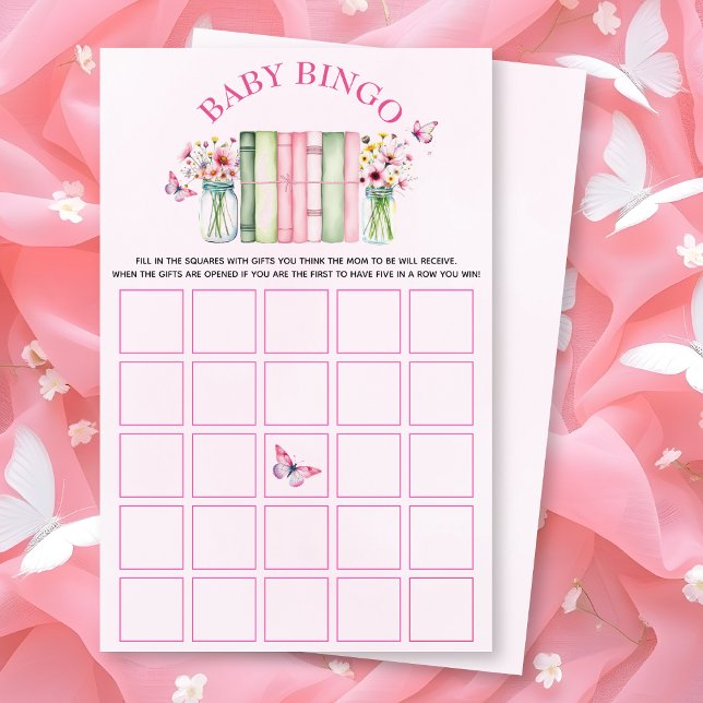 Ett nytt kapitel börjar baby shower bingo spel flygblad (Skapare uppladdad)