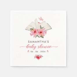 Ett nytt kapitel börjar baby shower pappersservett