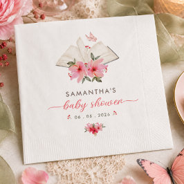 Ett nytt kapitel börjar baby shower pappersservett