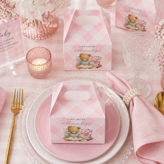 Ett Nytt Kapitel Börjar Bear Books Baby Shower Fli Presentaskar
