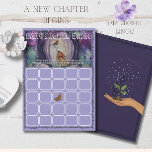 Ett Nytt Kapitel Börjar Bingo spel Baby Shower Kor Inbjudningar