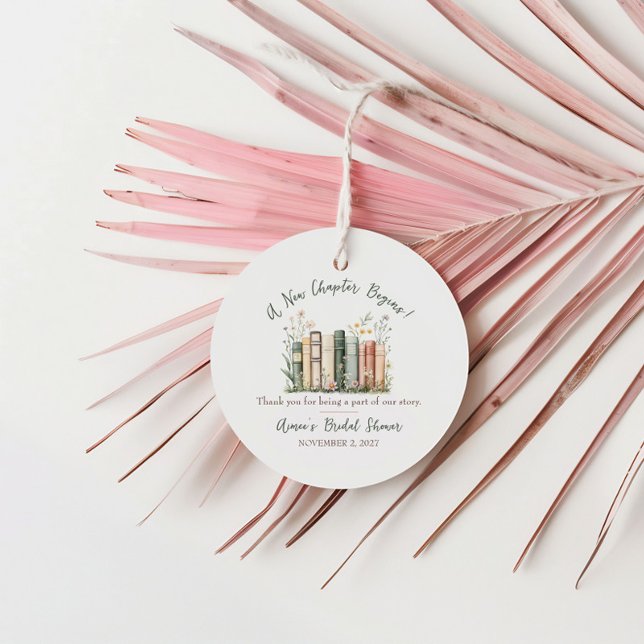 Ett Nytt Kapitel Börjar! Bröllopsduschgåva Gåvor Etiketter (Skapare uppladdad)