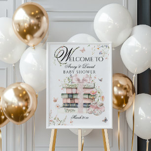 Ett nytt kapitel börjar i Blommigt Bok Flicka Poster