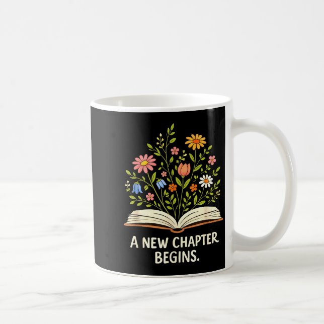 Ett nytt kapitel börjar inspirera läsare bibliotek kaffemugg (Höger)