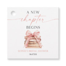 Ett Nytt Kapitel Börjar Rosa Band Böcker Bröllopsf