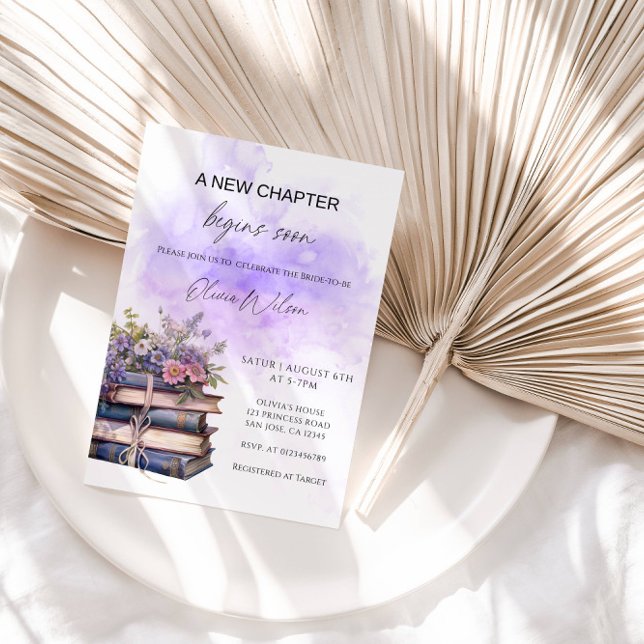 Ett nytt kapitel börjar snart – Elegant blivande b Inbjudningar (Skapare uppladdad)