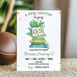 Ett nytt kapitel börjar Storybook Birthday Inbjudningar