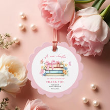 Ett Nytt Kapitel Börjar Vintage rosa Baby Shower 