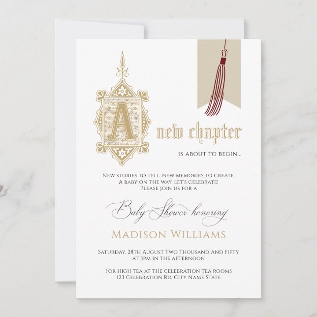 Ett nytt kapitel för babyskor Inbjudan (Framsida)