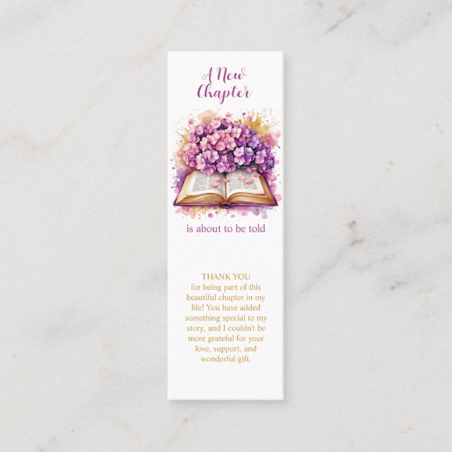 Ett nytt kapitel Hydrangea Bokmärke Favorit (Framsida)