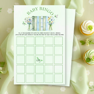 Ett nytt kapitel könsneutrala baby shower bingo flygblad