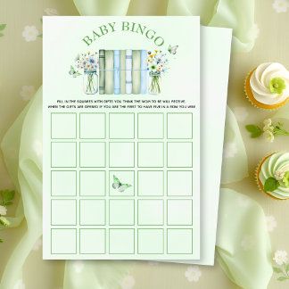 Ett nytt kapitel könsneutrala baby shower bingo flygblad