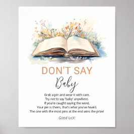 Ett nytt kapitel säger inte babyskylt poster