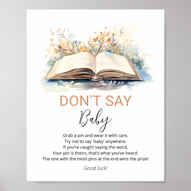 Ett nytt kapitel säger inte babyskylt poster (Framsidan)