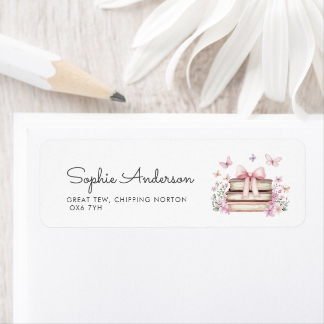 Ett Nytt Kapitel Sagobok Barnkalas Adress Returadress Etikett (Insitu)