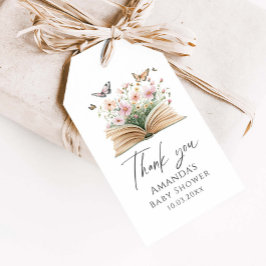 Ett nytt kapitel Storybook Baby Shower Presentetikett