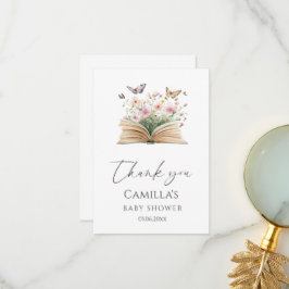 Ett nytt kapitel Storybook Baby Shower Tack Kort