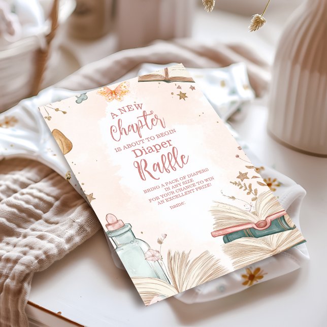 Ett nytt kapitel Storybook Diapper Raffle Tilläggskort (Skapare uppladdad)