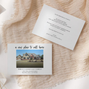 Ett nytt Ställe för att ringa Flytta hemma Tack Kort