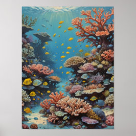 Ett oceandyk på revet poster