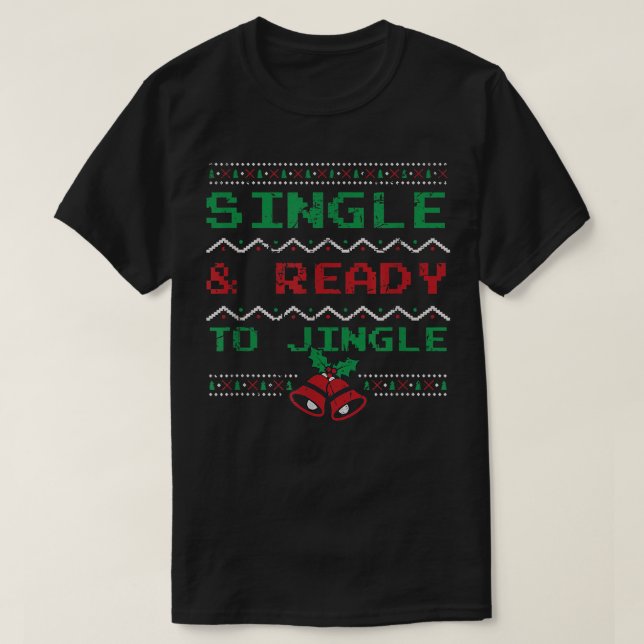 Ett och ett Redo till Jingle Funny jul Pajama Xm T Shirt (Design framsida)
