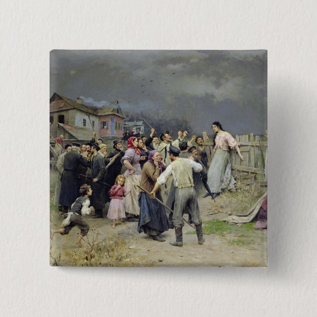 Ett offer av fanatism, 1899 knapp (Framsida)