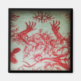 ett öga som du tror på teckning red öga magnet