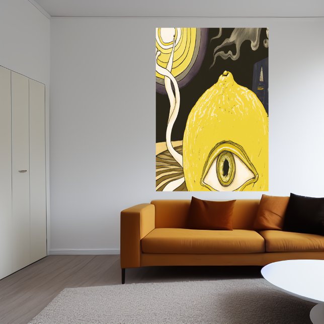 Ett ögonblad Lemon ansikte | AI Art Poster (Skapare uppladdad)