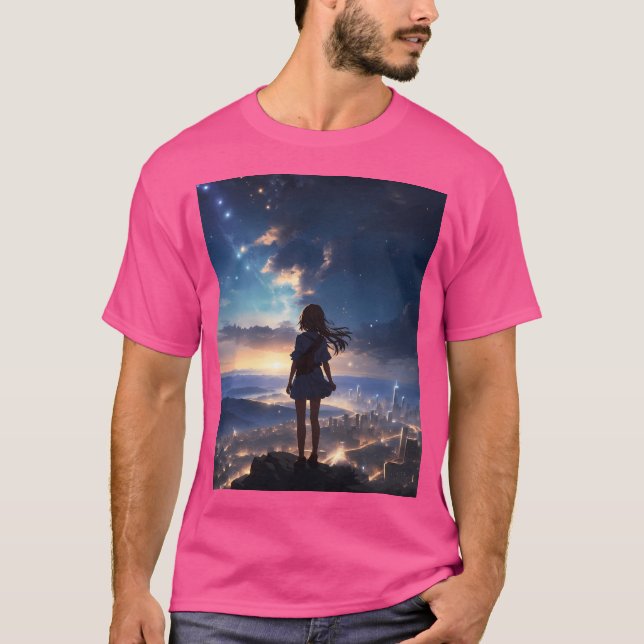 Ett ögonblick att reflektera över - en Dreamy Anim T Shirt (Framsida)