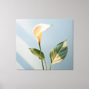 Ett ögonblick av minsta realism i Peace Calla Lily Canvastryck