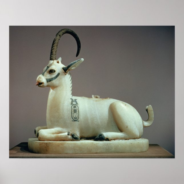 Ett oguent burk i form av en ibex poster (Framsidan)