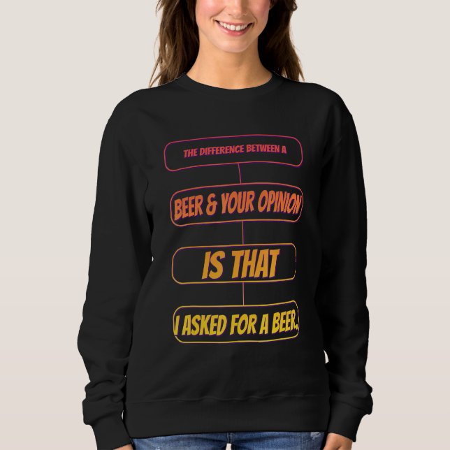 Ett öl och din åsikt, Sarcastic Joke T Shirt (Framsida)