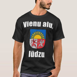 Ett öl, tack på lettiska, lustigt Lettland gift T Shirt