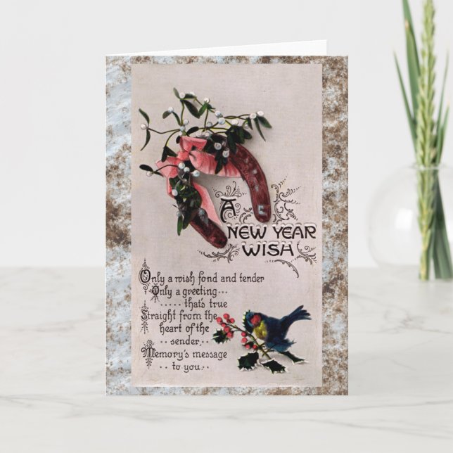 Ett önskemål för det nya året helgkort (Framsida)