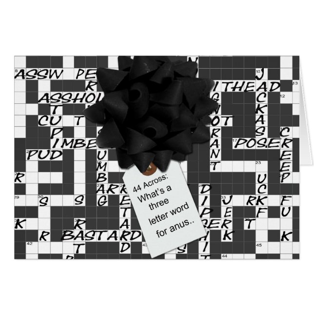 Ett ord för 3 brev… hälsningskort (Framsidan Horizontal)