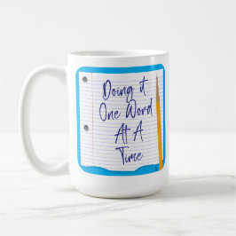 Ett Ord i taget med skrivarmotto Art Kaffemugg