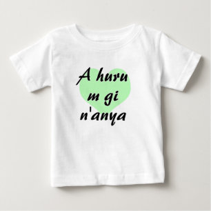 Ett orm gi n'anya - Igbo I kärlek du Grönt Hearts. Tee Shirt