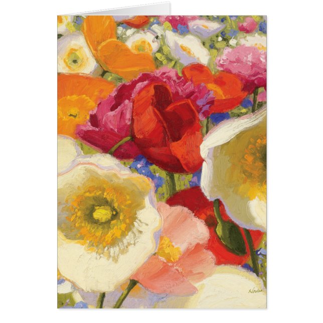 Ett överflöd av blommor hälsningskort (Framsidan)