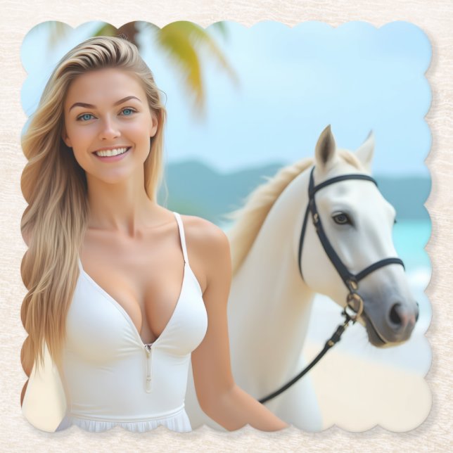 Ett övergångsögonblick med Helenas häst Underlägg Papper (Framsida)