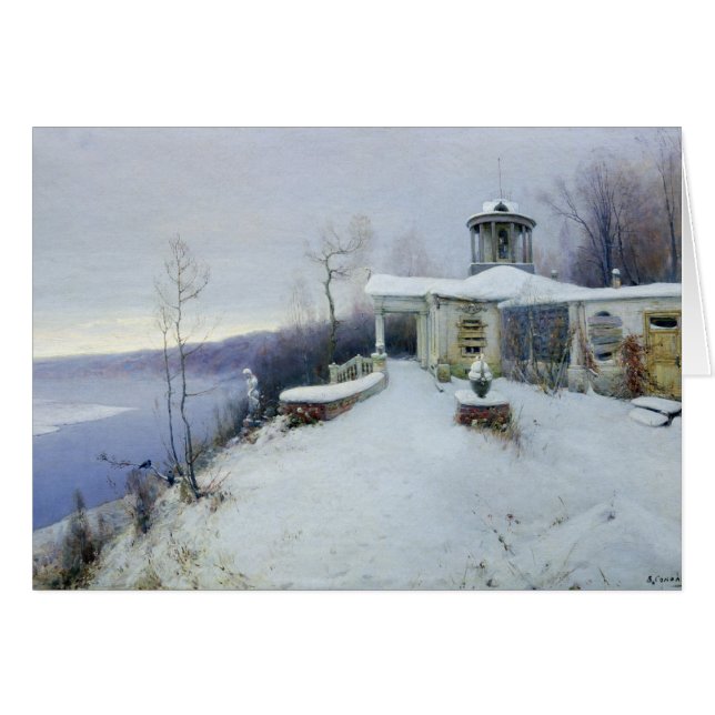 Ett övergivet manshus hälsningskort (Framsidan Horizontal)