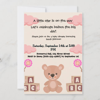 Ett paket med Joy Awaits, inbjudningar till babydu