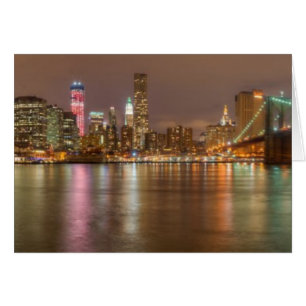 Ett panorama av New York City-skylten Hälsningskort