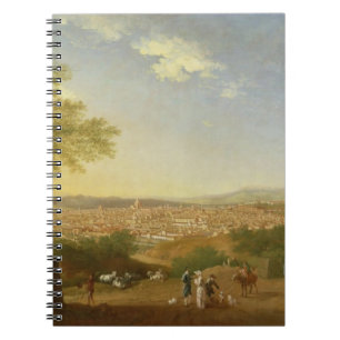 Ett panorama- beskådar av Florence från Anteckningsbok