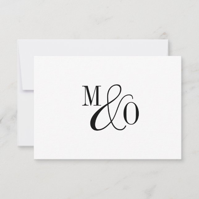 Ett par Ampersand Monogram Anteckningskort (Framsida)